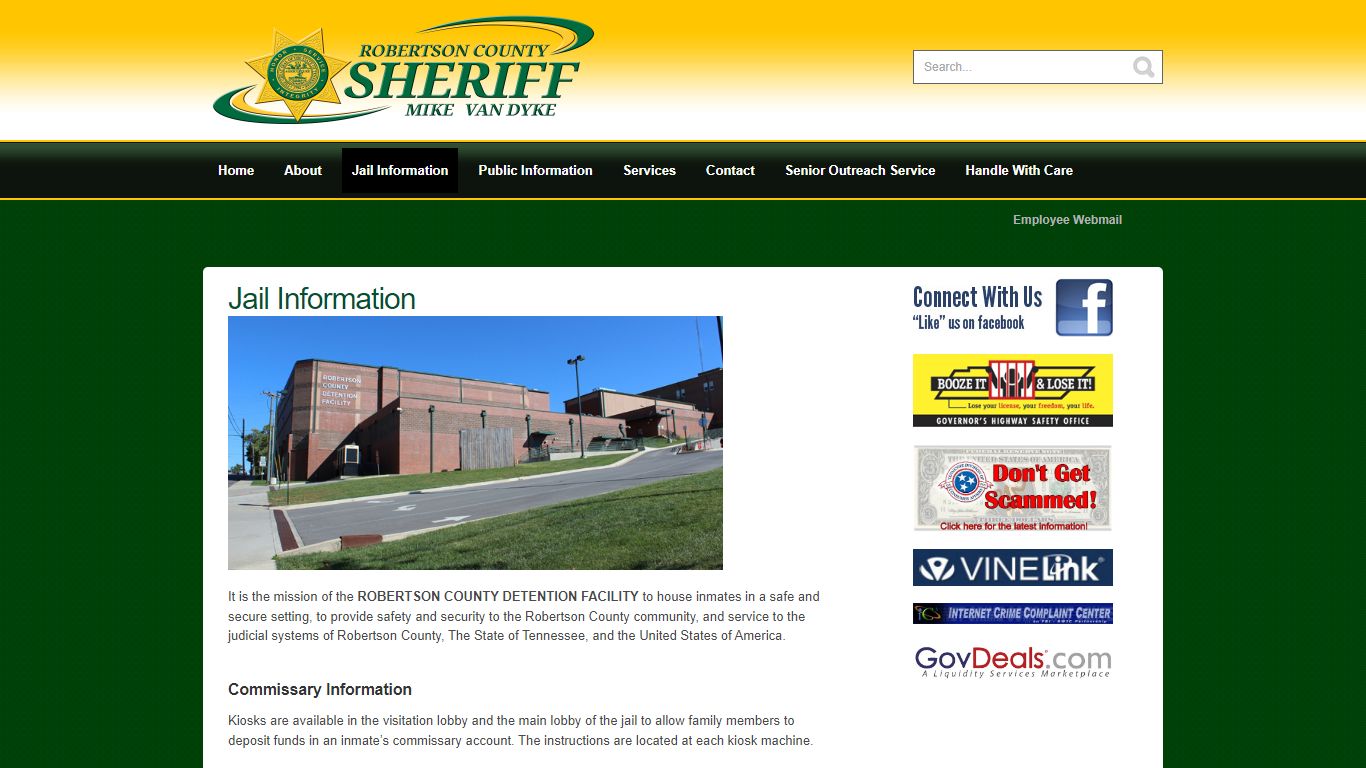 Jail Information- Robertson County Sheriff's Office