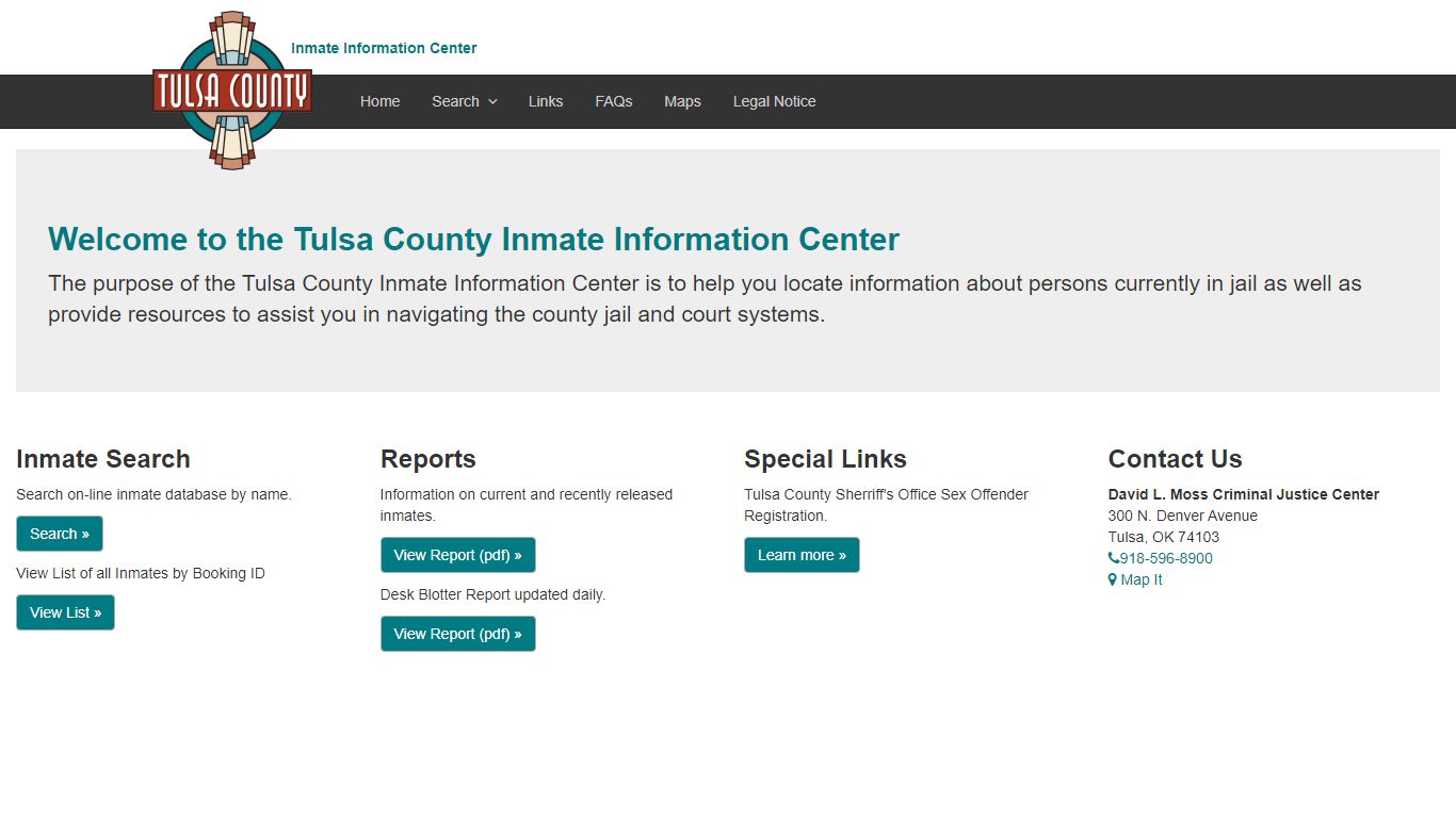 Home Page - Inmate Information Center